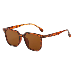 2024 Retro Square Sunglasses – High-Quality Classic Leopard Tea Shades for Men & Women