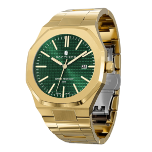 Men's Wristwatch Classic Business Watch – Gold and Green Stainless Steel with Imported Movements | Luxury Watches Clocks Accessories